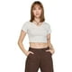 thumbnail image 1 of Polera Mujer Rib Cuello V Roulette Gris Melange Corona, 1 of 5