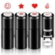 thumbnail image 1 of Mini sellos autoinker HCEWSBFD, 4 piezas, tinta roja, formas, 1 of 8
