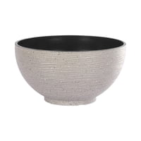 Fliperex - Macetero Plastico Semi Esfera Premium Diseño A Rayas S Beige