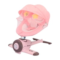Mundo Online - Silla Mecedora Electrica Bebe Avioncito Safebaby Bluetooth Rosado