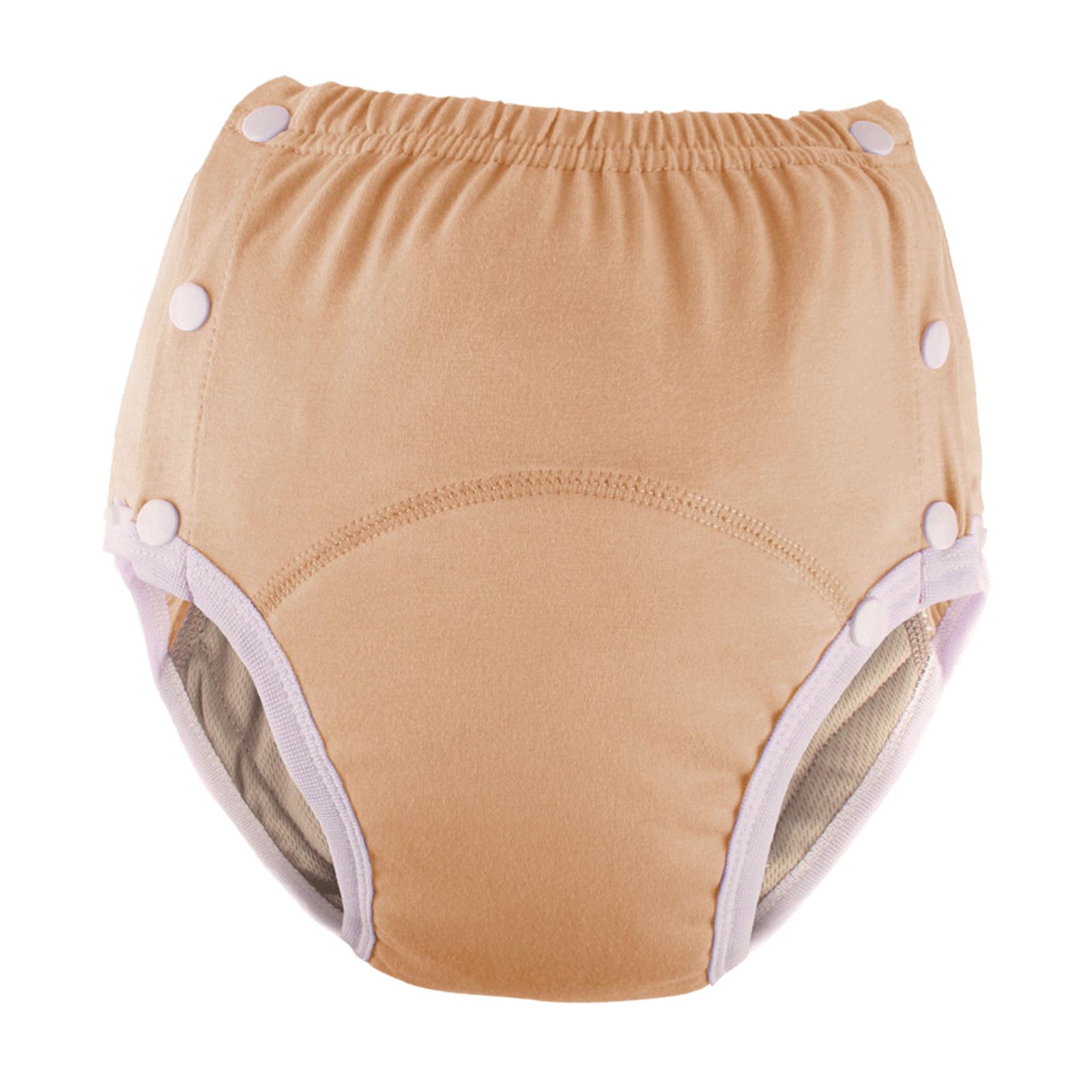 Ioensy - Pañales De Tela Reutilizables Para Adultos Envolturas Pantalones Para Incontinencia Prueba Rápida Naranja