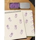 thumbnail image 3 of Clips de papel Daxtril con forma de berenjena, 60 unidades, color morado, 3 of 8