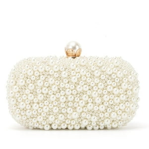 Bolso De Noche Emprier Pearl Beaded Clutch Para Mujer