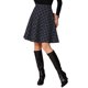 thumbnail image 4 of Falda corta de línea A con cintura elástica y diseño clásico de tartán vintage para mujeres, para otoño e invierno, azul marino M, 4 of 6