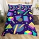 thumbnail image 1 of Psychedelic- Geometric Duvet Cover Colorful Microfiber Pop Abstract Art Comforter Retro s Style Bedding Set, 1 of 5