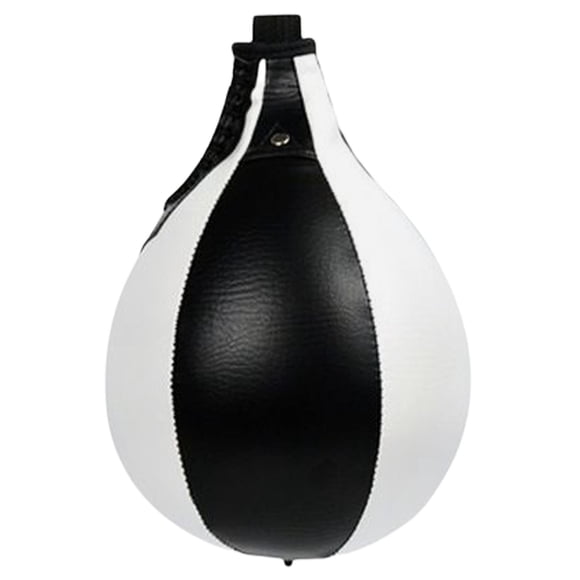 Punching Ball Hanging Boxing Ball, PU Leather boxeo en tailandia Punching Ball Striking Bag para adultos Niños Gimnasio , Negro y blanco blanco negro