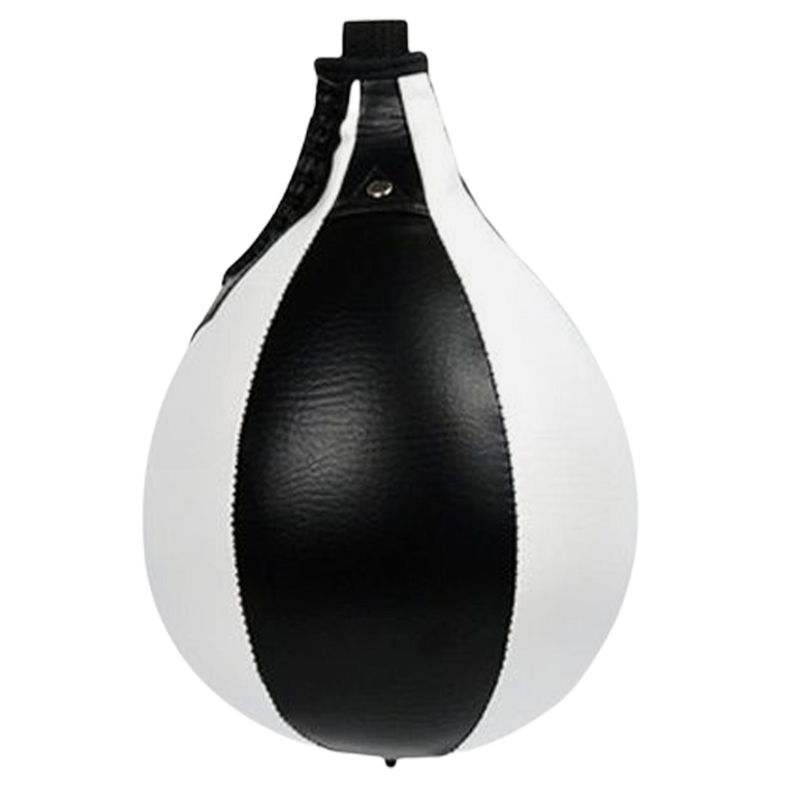 Magideal - Punching Ball Hanging Boxing Ball, Pu Leather Boxeo En Tailandia Punching Ball Striking Bag Para Adultos Niños Gimnasio , Negro Y Blanco Blanco Negro