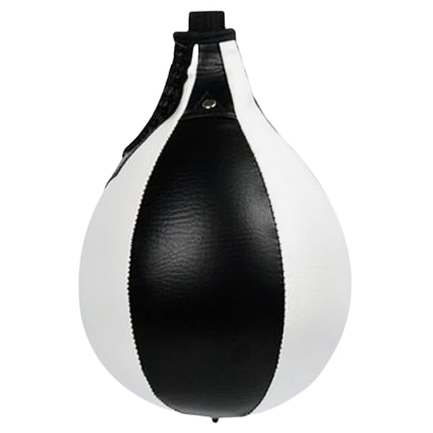 Punching Ball Hanging Boxing Ball, PU Leather boxeo en tailandia Punching Ball Striking Bag para adultos Niños Gimnasio , Negro y blanco blanco negro