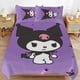 thumbnail image 3 of Kuromi 3 Pieces Anime Merch Comforter Set 1 Quilt Cover 2 Pillowcases 3D Printed Cute Comfortable Bed Set Cover Merchandise Gifts for Boys Girls Adults Twin, 3 of 5