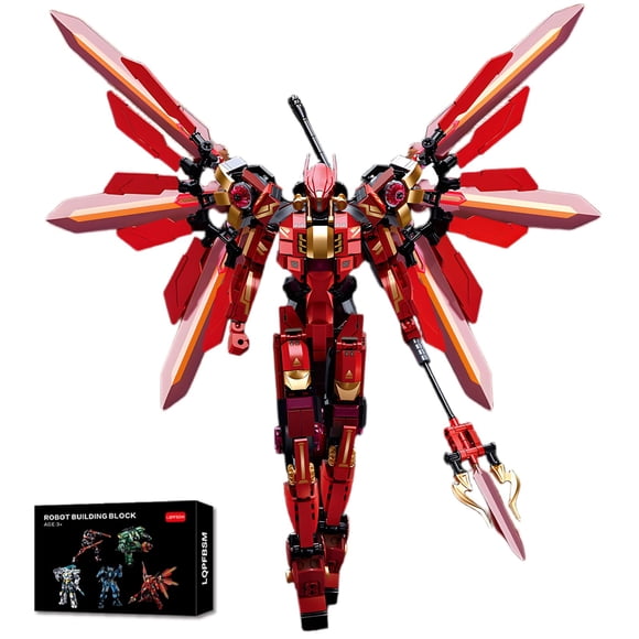 Set de construcción LQPFBSM de 511 piezas, robot mecha rojo