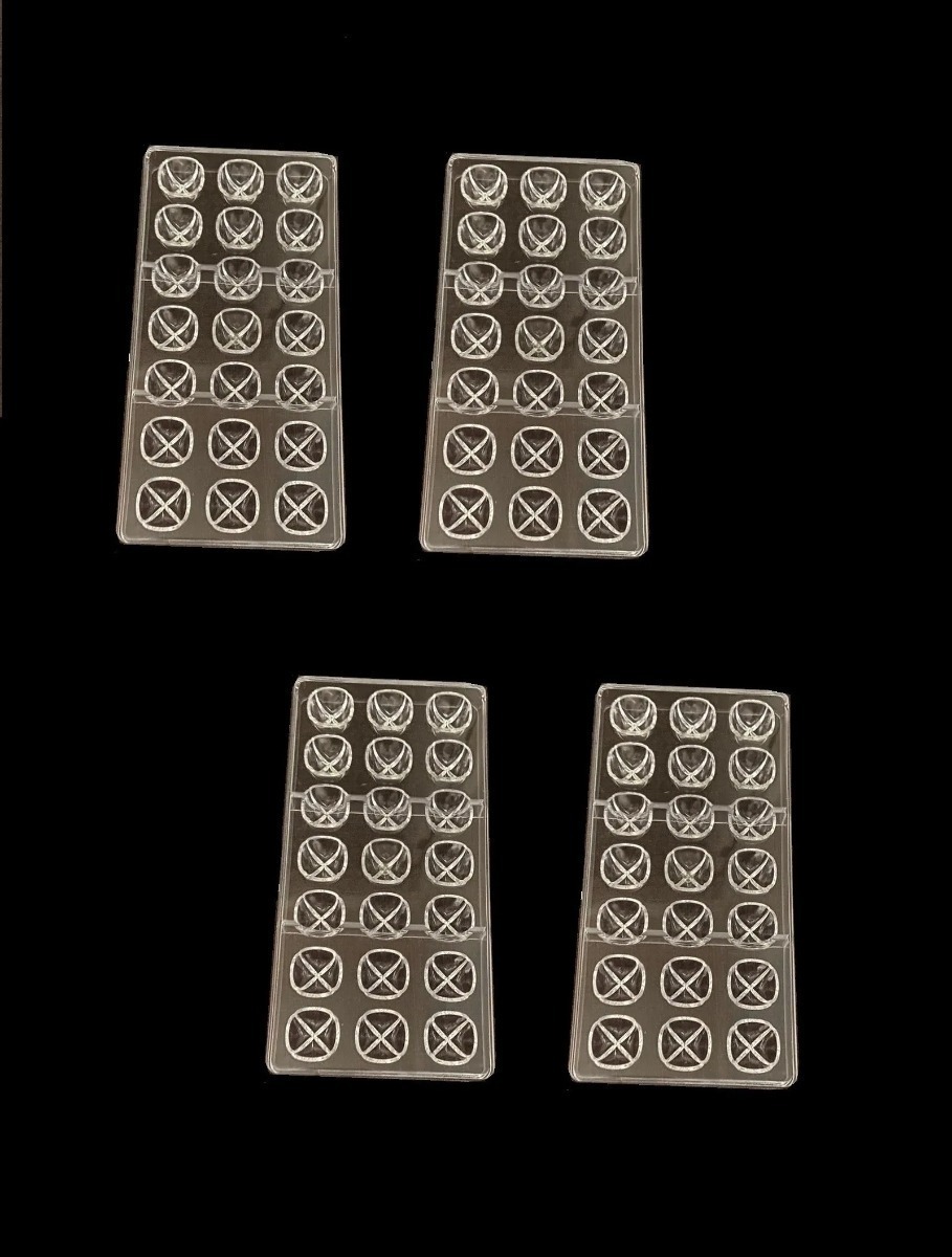 Genérico - Pack X4 Moldes Chocolate Moldes De Chocolate Cuadrador