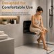 thumbnail image 2 of Asiento de Ducha Plegable Koretech de Teca Acero Inoxidable Negro, 2 of 6