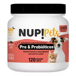 Nub! Pet - Suplemento Pre Y Probióticos Perro/Gato Salmón - Nup! Pets X 120 Gr