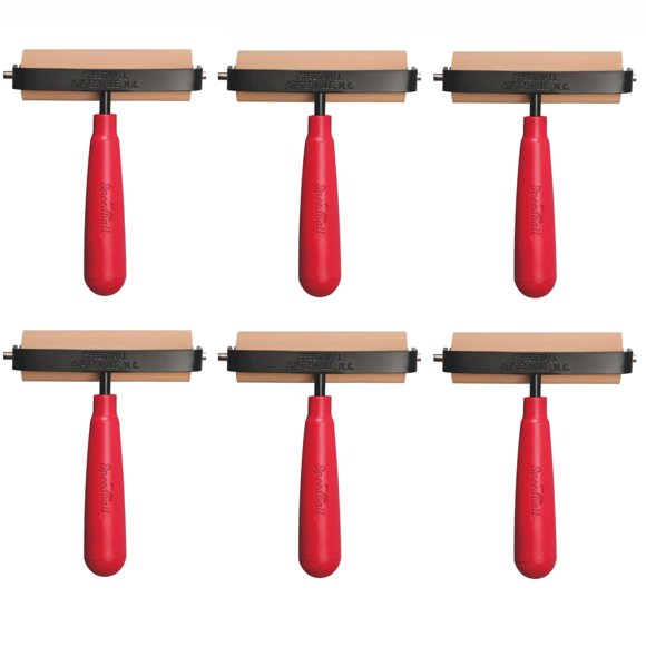 Rodillo Speedball de goma suave 10 cm, paquete de 6