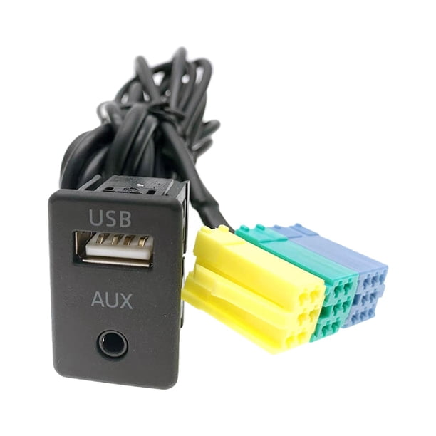 Adaptador AUX duradero para automóvil, piezas de accesorios para automóvil, reemplazo directo, arnés de interfaz de entrada, cableado de cable de