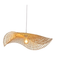 Magideal - Iluminación Colgante Led Lámpara De Pared Lámpara Colgante De Techo Lámpara De Bambú Pantalla Para Dormitorio Restaurante Dormitorio Sala De Estar Ado 1 Nivel