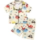 thumbnail image 1 of Pijamas de verano para niños y niñas, de manga corta, con estampados de dibujos animados, para dormir (beige-A, 6-9 meses), 1 of 7