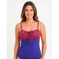 Samia - Traje De Baño Polera Tankini Reductor Animal Print Brillante