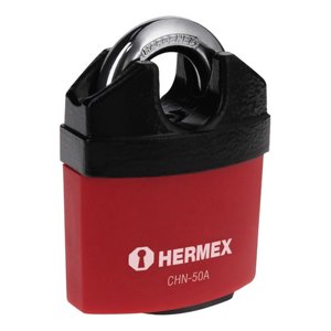 Candado Hierro Anti-Corte 50 Mm Hermex #Chn-50A Rojo