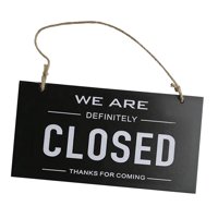 Magideal - , Letrero Colgante Para Puerta De Tienda, Decoración De Letrero Comercial De Doble Cara , Negro