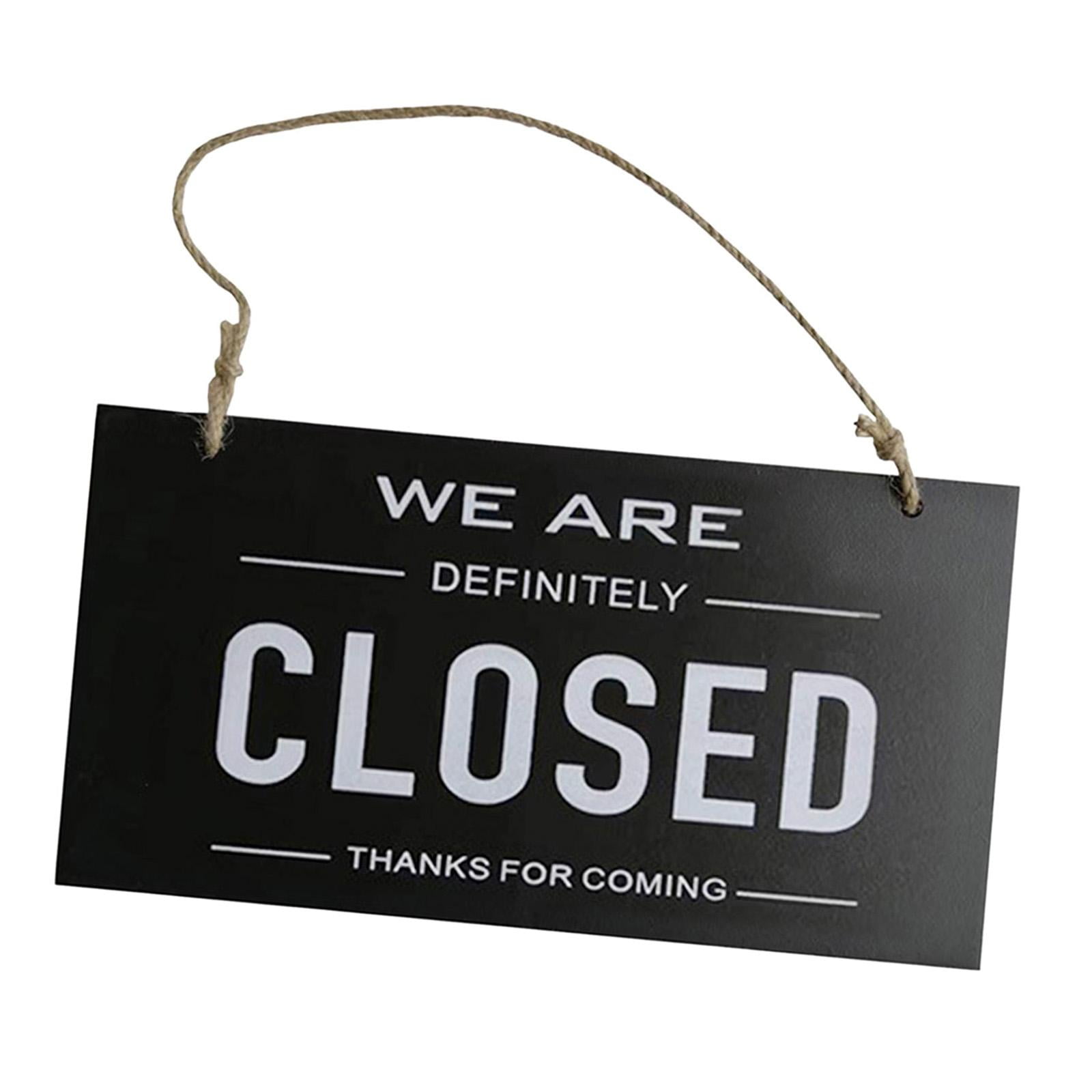 Magideal - , Letrero Colgante Para Puerta De Tienda, Decoración De Letrero Comercial De Doble Cara , Negro