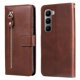 thumbnail image 2 of Funda tipo cartera para Infinix Hot 60i 4G con bolsillo con cremallera y ranuras para tarjetas – Función de soporte Marrón, 2 of 5