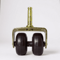 Bloccare - Rueda Doble Para Camas Cic, Flex - Sin Frenos (Cafe)