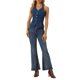thumbnail image 2 of INSPIRE CHIC Chaleco de Mezclilla para Mujer de Regreso a Clases Cuello Halter Abotonado Sin Espalda Chaleco de Jean XL Azul Oscuro, 2 of 6