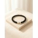 thumbnail image 2 of Pulsera Mallorca Hombre Perla Negra Con Bolitas De Acero Negro 0.6 Cm 19 Cm, 2 of 3