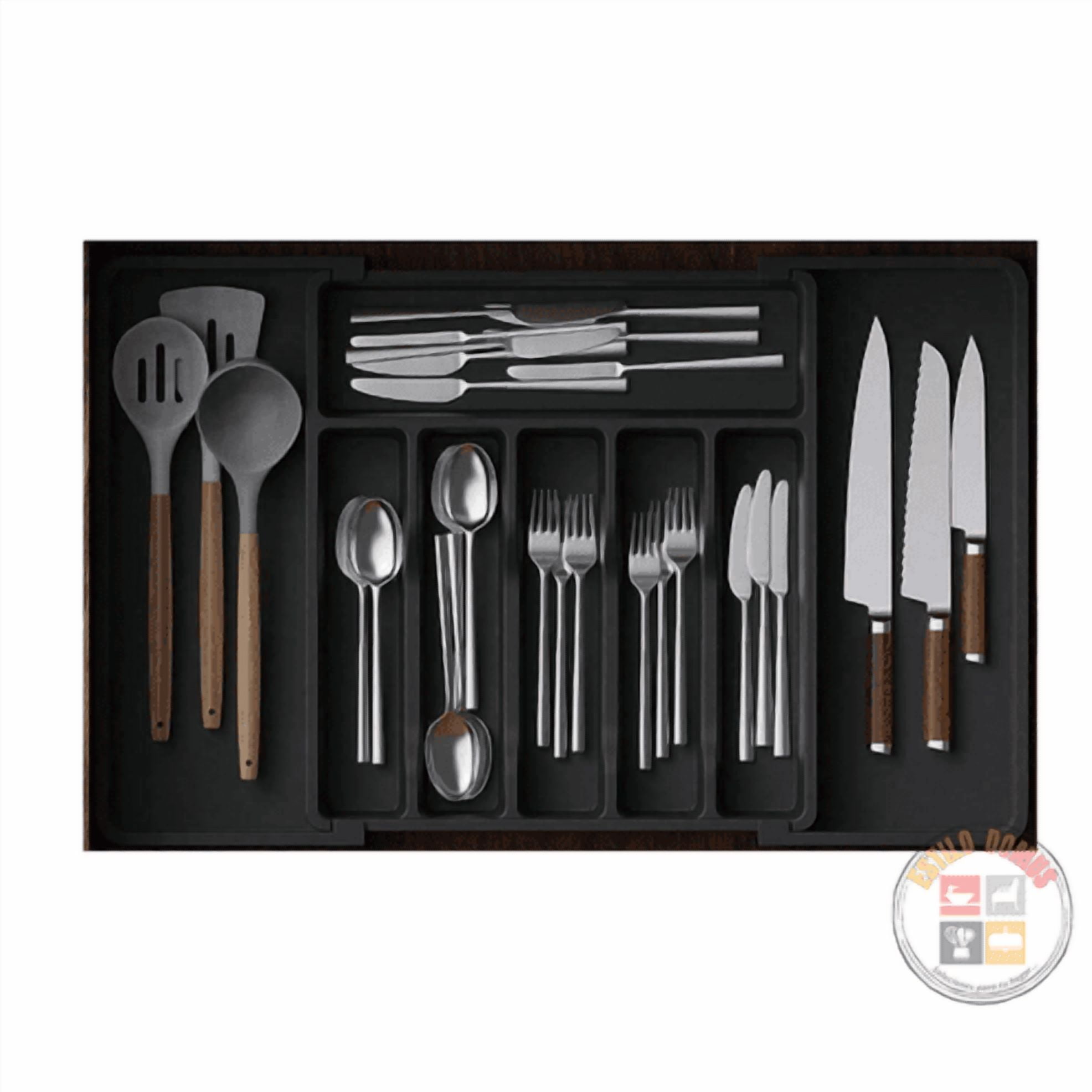 Estilodomus - Organizador De Cubiertos Para Cajón Expandible