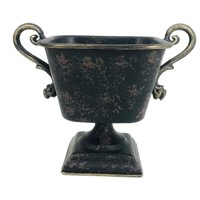 Bothyi - Cubo De Flores De Hierro Rústico, Maceta, Decoración De Mesa, Centros De Mesa, Negro