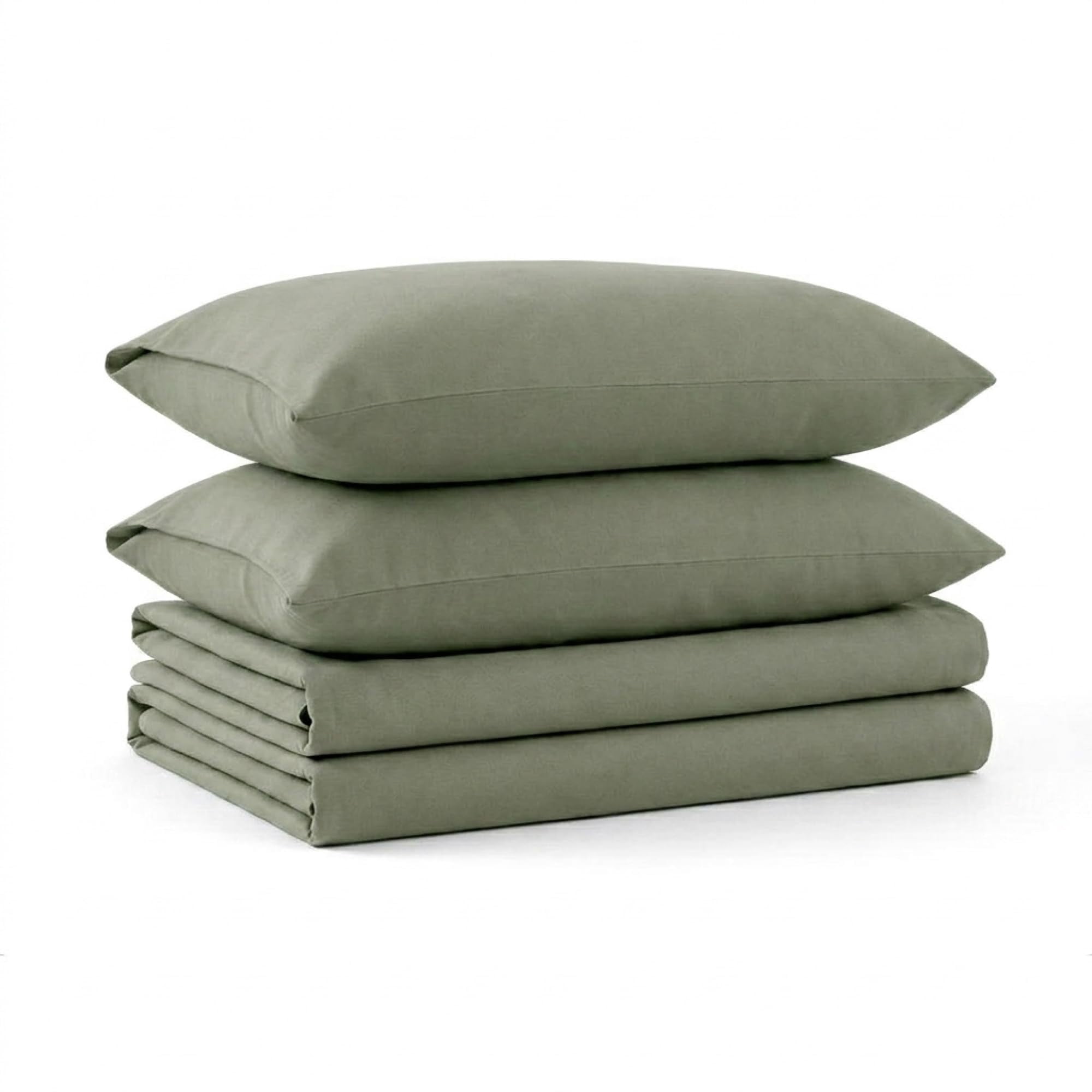 Juego De Sábanas De Franela Tribeca Living Twin Xl, Color Verde
