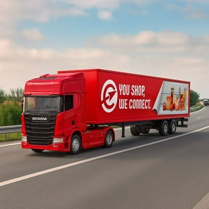 Toyng - Camión Escala 1:64 Scania Logging Trailer Rojo - Welly