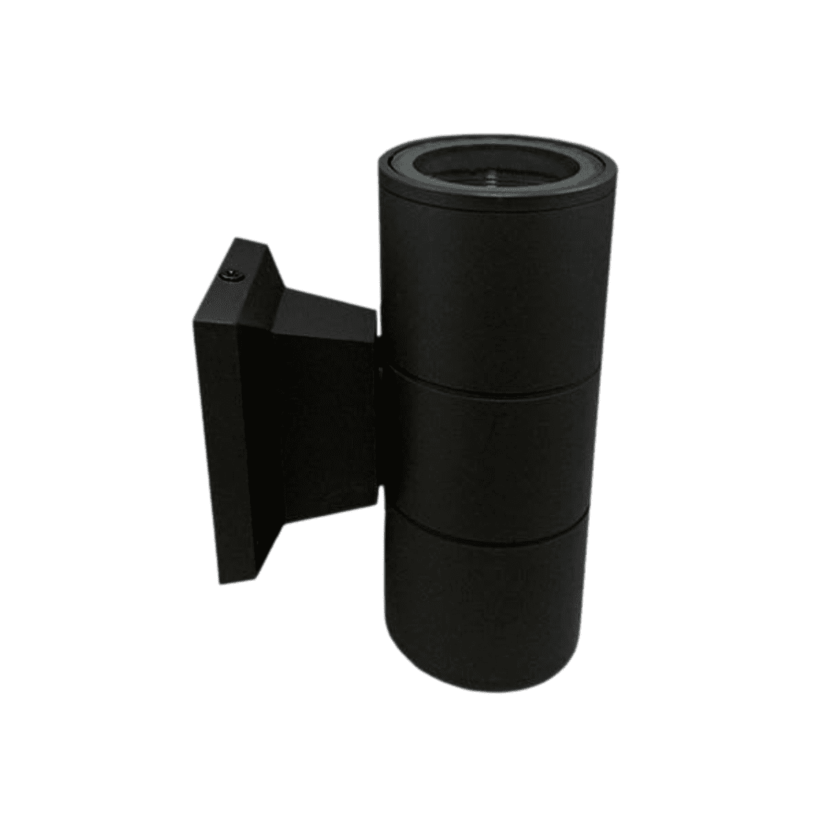 Konnergie - Aplique Doble Cilindro Negro Gu10 Exterior Luz Calida