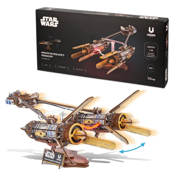 Rompecabezas 3D UGEARS Modelo de Madera del Podracer de Anakin Skywalker
