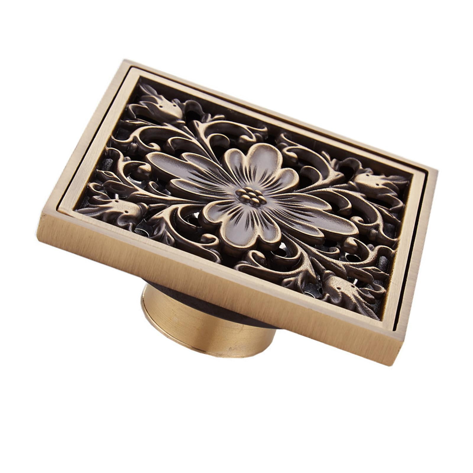 Ioensy - Resistencia A La Corrosión Del Drenaje Del Piso De La Ducha De Latón Antiguo 4 Pulgadas Para El Estilo A De La Cocina