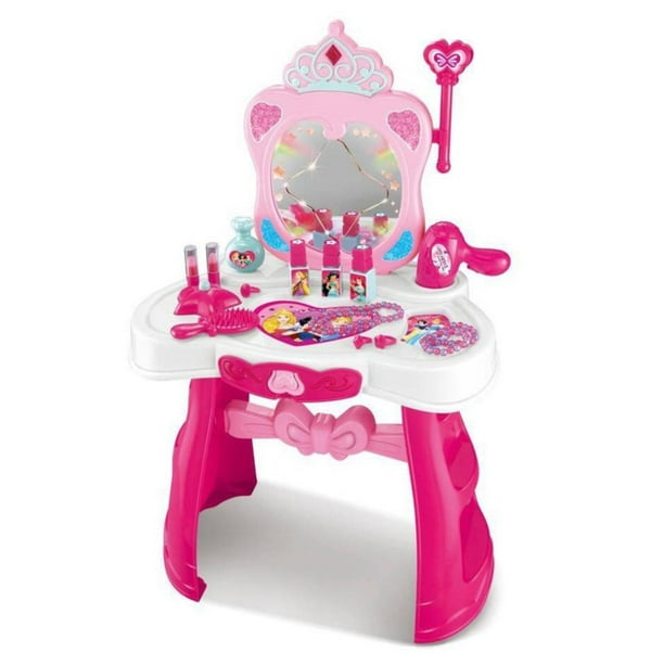 Juguete Tocador Maquillaje Infantil Rosado Princesas Lider