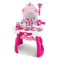 Juguete Tocador Maquillaje Infantil Rosado Princesas Disney