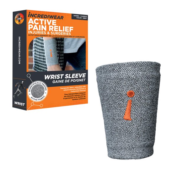Muñequera Incrediwear – Soporte de Muñeca para Mujeres y Hombres, Alivia Inflamación, Hinchazón y Dolor Articular, Soporte para la Recuperación de Lesiones y Cirugías (Gris, S/M)