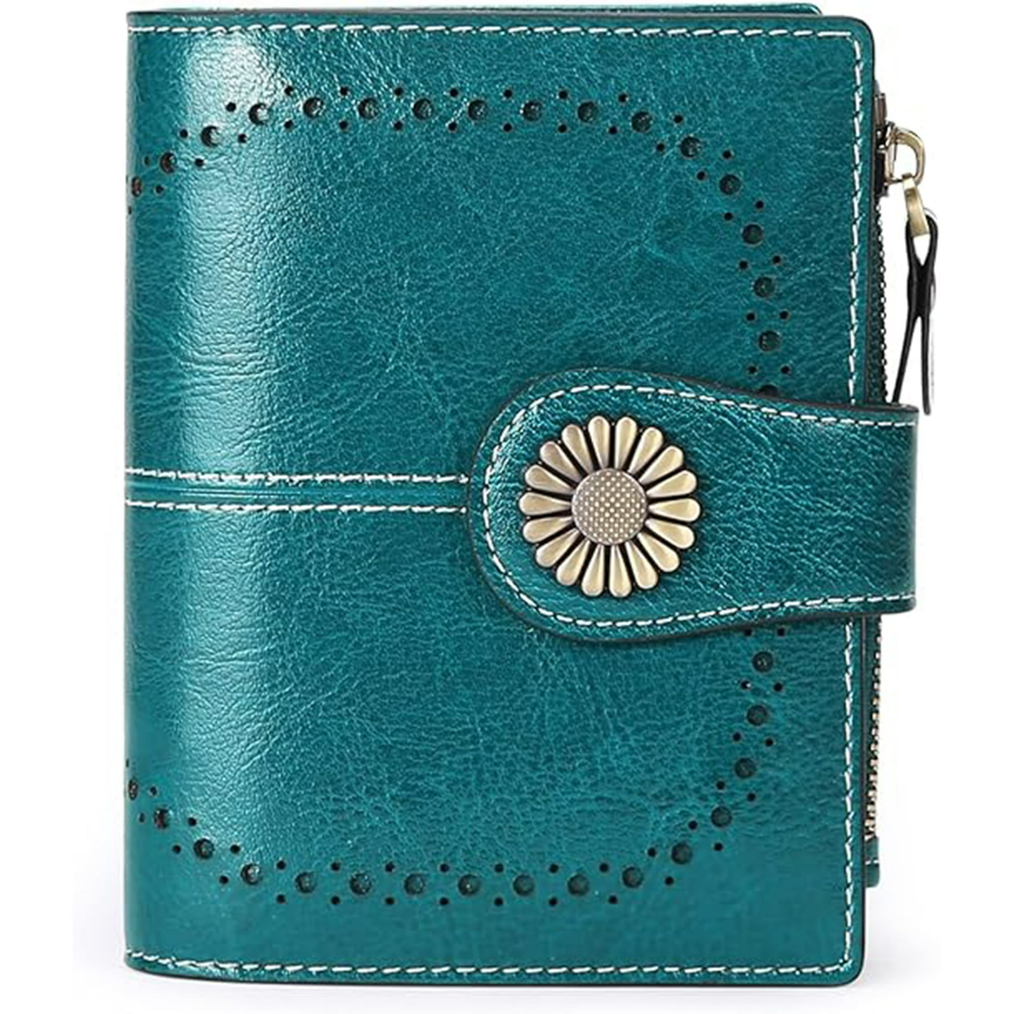 Veat00l - Cartera Para Mujer De, Con Bloqueo Rfid, Billetera Pequeño Con Cremallera, Monedero De Dama Minimalista, Tarjetero Moda De Gran Capacidad, Regalos Para Chicas Y Mujeres