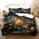 thumbnail image 2 of Juego De Ropa De Cama De 3 Piezas Con Funda Nórdica Astrolabe Doce Signos Del Zodiaco Funda De Edredón De Microfibra De Poliéster Con Cierre De Cremallera, 2 of 3