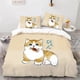 thumbnail image 1 of v1800 Bed Sheets Cute Kitten Duvet Cover Pillow Case Mofusand Anime Shark Cat Bedding Set Single Double Queen Size Teen Gift Room Decor PCS set 3-Piece Bedding Set (1 Duvet Cover + 2 Pillow Shams) Bed, 1 of 5