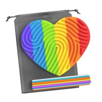 Magideal - Tablero De Actividad Sensorial, Bolsa De Almacenamiento De Juguetes Sensoriales, Juguete De Coordinación Portátil Silencioso, Juguete Sensorial Fidget Corazón