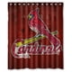 thumbnail image 1 of Cortina de ducha de los Cardenales de San Luis, juego de cortina de baño con ganchos, tamaño 60 x 72 pulgadas, 1 of 3