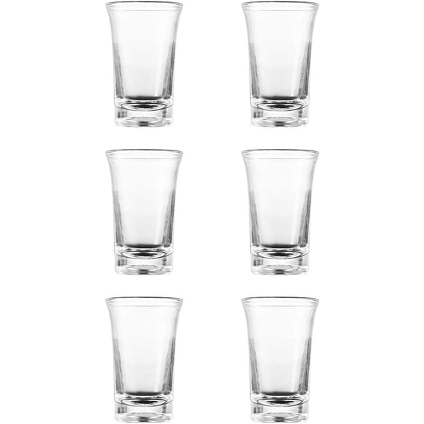 6 vasos de vidrio, vasos de chupito (acrílicos), vaso de chupito de vidrio de 35 ml