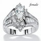 thumbnail image 1 of Elegant Stainless Steel Double Row Zircon Ring for Engagement and Wedding - Perfect for Fashionable and Romantic Women, 1 of 5