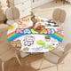 thumbnail image 4 of Kawaii-theme Fitted Round Tablecloths Elastic Edged Table Covers Waterproof Table Cloth for Kitchen Holiday Party Tables Decor 150cm, 4 of 6