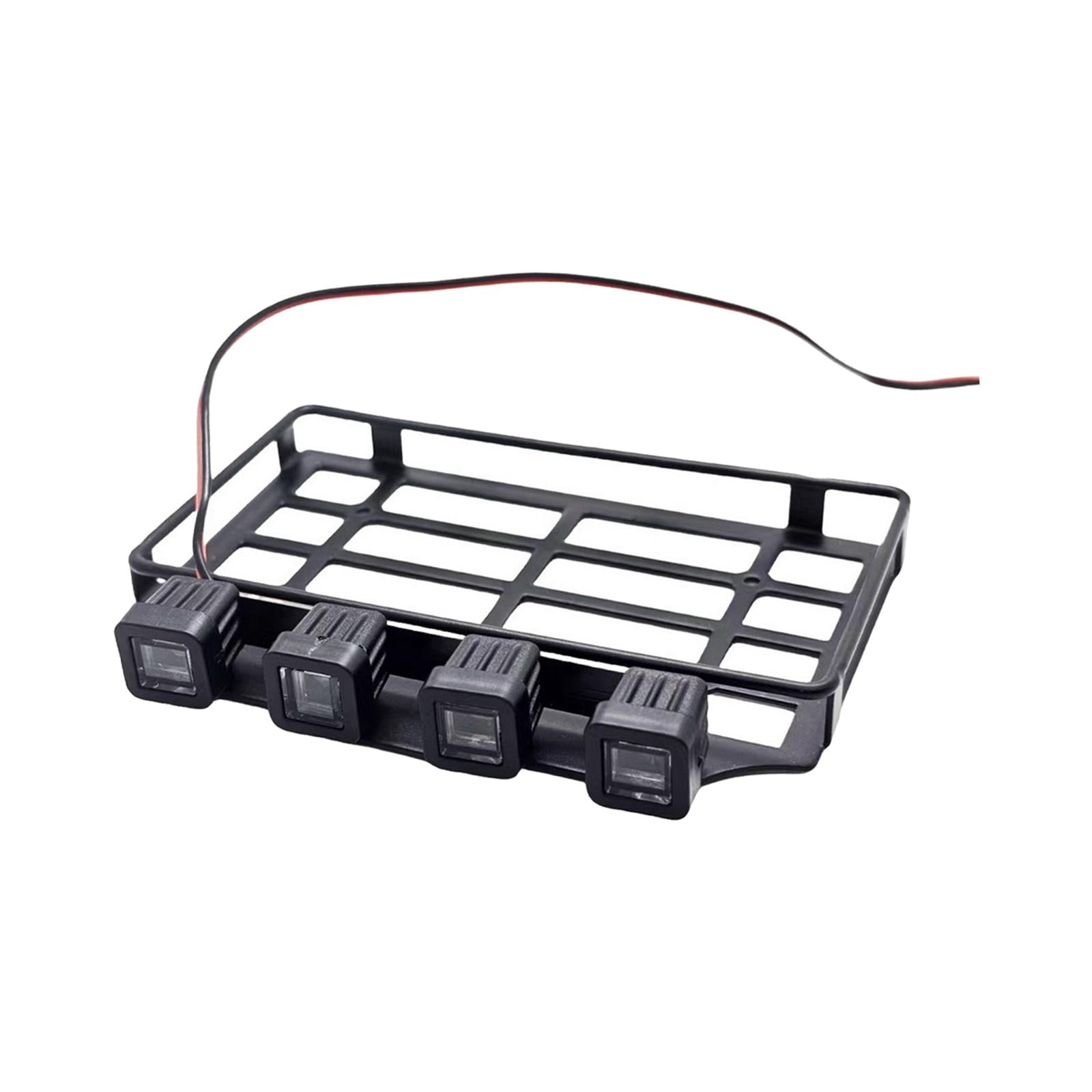 Bothyi - Portaequipajes De Techo Con Luz Led De Metal Para Coche Rc Crawler Mn 82 1/12 Con Luz Cuadrada