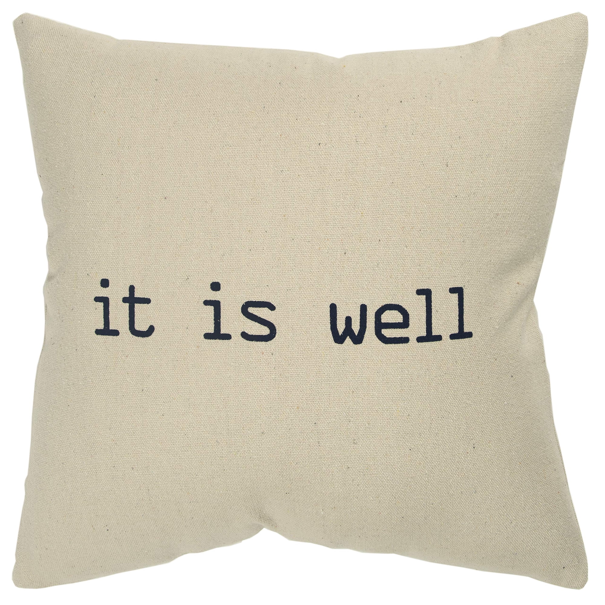 Almohada Rizzy Home Sentiment De 50 X 50 Cm De Plumón Con Lona De Algodón