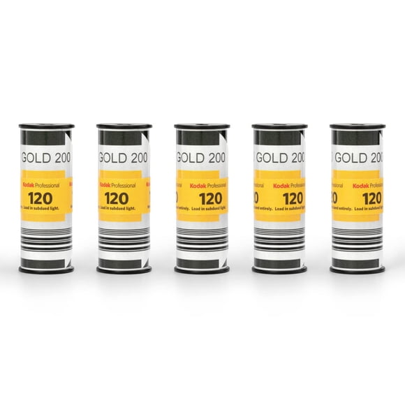 Película Kodak Professional Gold 200 negativos en color 120, paquete de 5